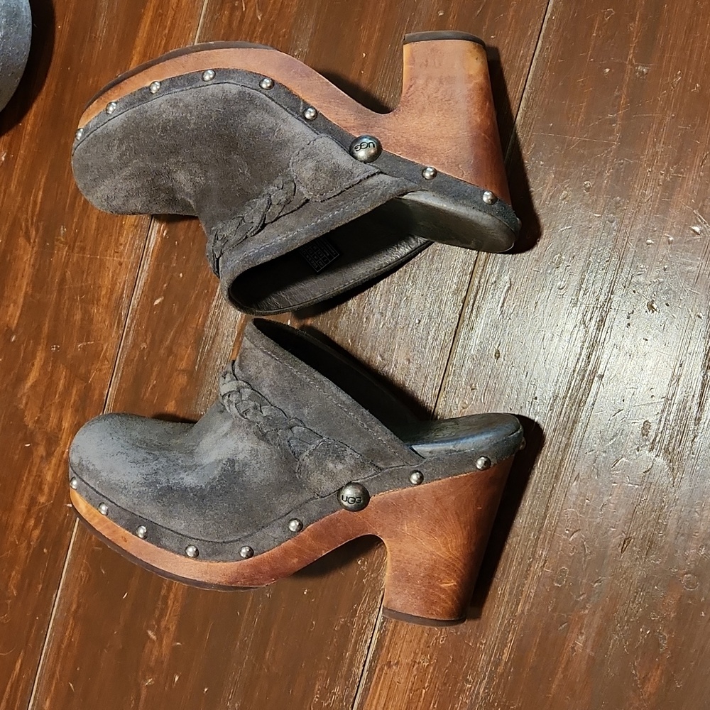 Ugg Kaylee Suede Clogs Size 7 - Picture 7 of 10